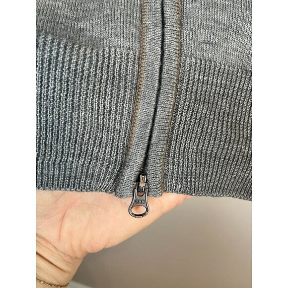 Joseph Bank Sweater Men XL Gray Cardigan Wool Neutral Minimalist Preppy Office - Picture 5 of 11